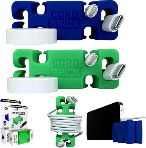 Vista 19 de CordBrick Rellenos para Calcetines para Adultos Gestión de Cables Soporte de Cable con Peso Envoltorio de Cable Soporte para Teléfono - Organizador