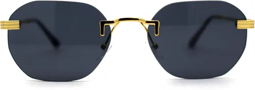 Vista 2 de SA106 Art Nouveau Luxury 90s Rimless OG Oval Sunglasses