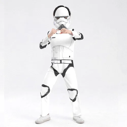 Vista 3 de Disfraz de soldado de tormenta para niños, disfraz de soldado de tormenta de lujo, trajes de cosplay
