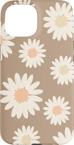 Vista 6 de Boho Neutral Cute Floral Pattern White Daisy Flowers Spring Case for iPhone 17