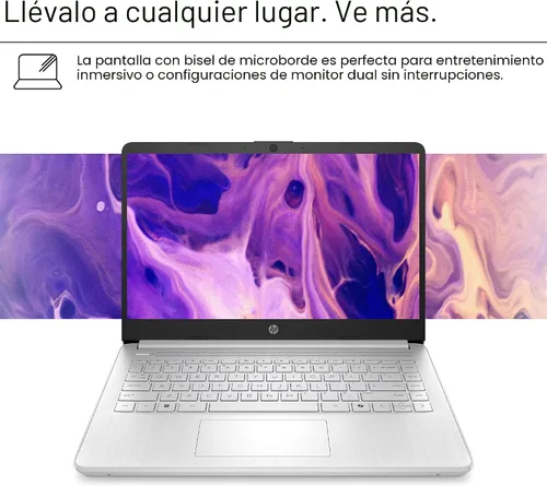 Vista 7 de HP Computadora portátil ultraportátil de 14 pulgadas 2026 Student Business, MS Office, Copilot AI, CPU Intel de 4 núcleos, 4 GB de RAM, 628 GB