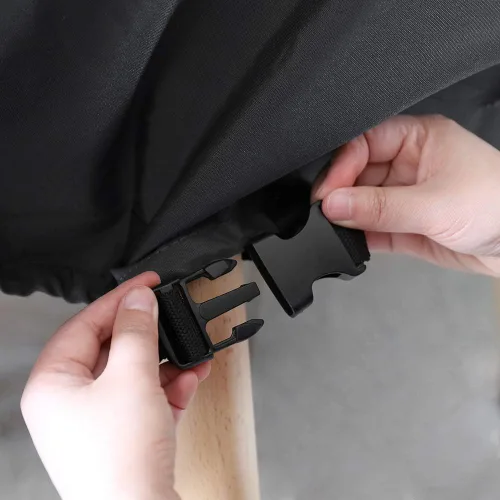 Vista 6 de Tempera - Funda redonda para muebles de patio - Funda para mesa al aire libre y juego de sofá seccional - Resistente al desgarro, anti-UV e Gris