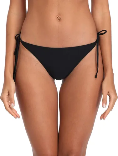 Vista 7 de RELLECIGA - Tanga de baño tipo bikini para mujer Negro
