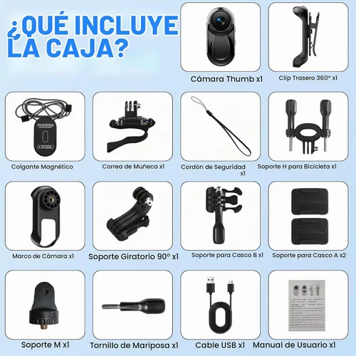 Vista 9 de Mini cámara corporal, cámara de acción de pulgar de 120° gran angular POV portátil con clip magnético/rotación de 360°, cámara de video de grabación