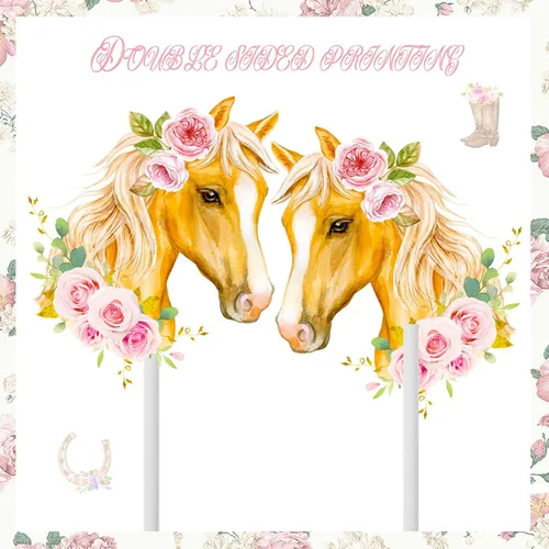 Vista 4 de 36 decoraciones para cupcakes de caballo, decoración de fiesta de cumpleaños de vaquera occidental, decoraciones para cupcakes de cumpleaños