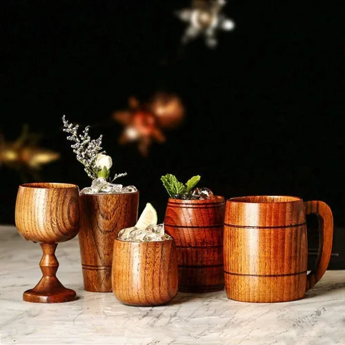 Vista 3 de Taza de cáliz de comunión hecha a mano de madera maciza natural para beber copa de comedor para regalo (4.7 fl oz) (1 unidad)