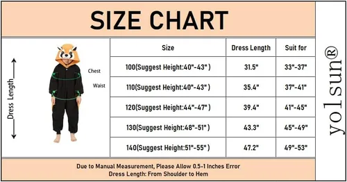 Vista 3 de YOLSUN Kids Animal Halloween Costume Deluxe Kids Onesie Dress up for BoysGirls