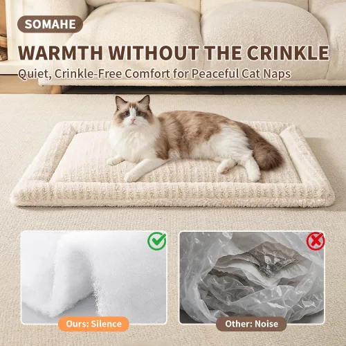 Vista 6 de SOMAHE Tapete de cama autocalentable para gatos, 1.5 pulgadas de grosor Leche