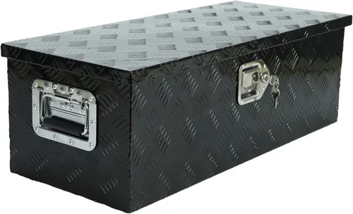 Vista 25 de Caja de herramientas de aluminio de 36 pulgadas, caja de herramientas de 5 bares, caja de herramientas de almacenamiento Orgainzer con pestillo