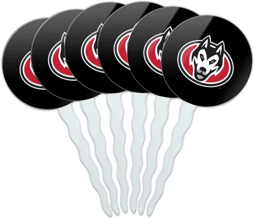 Vista 150 de Abilene Christian - Juego de 6 palillos para cupcakes con logotipo secundario