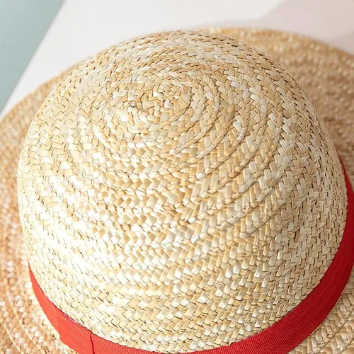 Vista 4 de ariarly Sombrero de pajita, sombrero de paja con cuerda, sombrero de pirata, disfraz de anime, sombrero de paja para niños y adultos