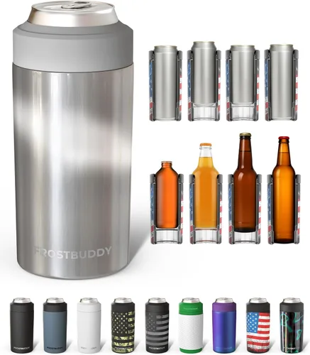 Vista 43 de Frost Buddy - Enfriador universal de latas, aislante de latas de acero Se adapta a latas delgadas de 12 onzas, 16 onzas, niños altos