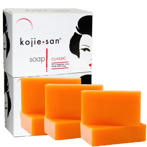 Vista 11 de Jabón Kojie San para aclarar piel y cuerpo - Jabón de ácido kójico original, barra removedora de manchas oscuras con glicerina y aceite de árbol