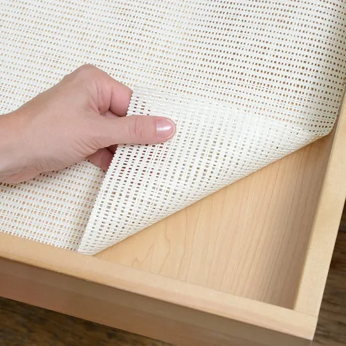 Vista 4 de Con-Tact Brand Natural Weave - Forro para estantes, no adhesivo y antideslizante, para cajones de contacto, 12 pulgadas x 4 pies, celosía blanca, 6