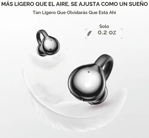 Vista 4 de Auriculares con clip M79 abiertos para los oídos, auriculares Bluetooth inalámbrico 6.0 con micrófono, control táctil de reproducción de 60 horas
