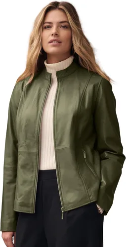 Vista 15 de Jessica London Chaqueta de cuero con cremallera frontal Negro