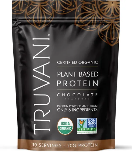 Vista 16 de Truvani - Proteína en polvo de guisantes vegana Banana Canela 20 g de proteína vegetal orgánica 10 porciones Keto Sin gluten ni lácteos