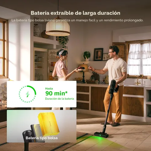 Vista 4 de Roborock H60 Hub Ultra Aspiradora Inalámbrica con Estación de Vaciado Automático, Aspiradora de Mano con Succión Mejorada de 210AW para el Hogar