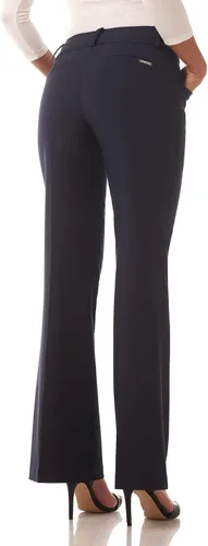 Vista 3 de Rekucci Pantalón elástico inteligente de pierna ancha para escritorio para cenar para mujer