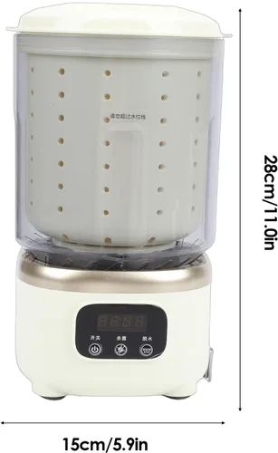 Vista 6 de Fockety Lavadora de ropa interior, 2L USB recargable portátil, mini lavadora automática de lavandería, pequeña lavadora para estar solo, dormitorio
