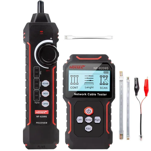 Vista 10 de NOYAFA NF-488 - Probador de cable POE para alimentación sobre Ethernet, comprobación de continuidad de cable de red, detector de bucle invertido POE
