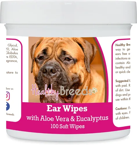 Vista 139 de Healthy Breeds Affenpinscher Toallitas de limpieza de oídos con aloe y eucalipto para perros, 100