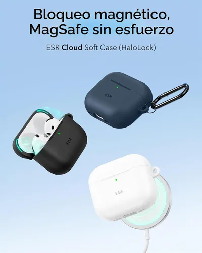 Vista 2 de ESR Funda para AirPods 4 (HaloLock), Compatible con Funda de AirPods de 4ª Generación (2024) (USB-C), Compatible con MagSafe, Cubierta de Protección