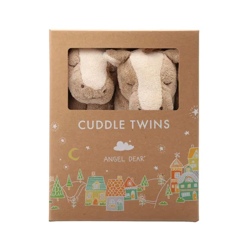 Vista 12 de Set de muñecos para abrazar Angel Dear, Cuddle Twins., Azul Elephant