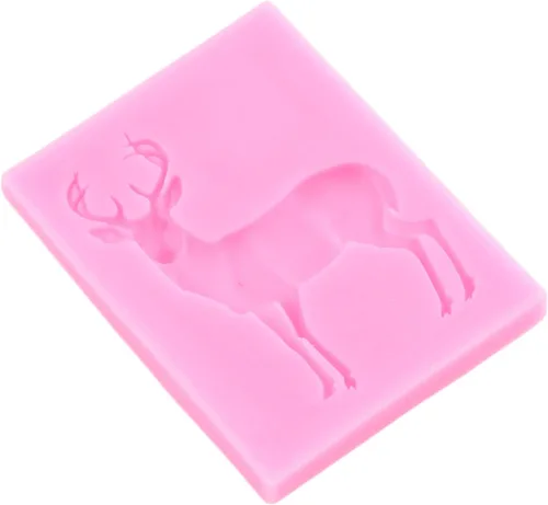 Vista 8 de Molde de silicona para ciervos de Navidad, moldes de fondant 3D, molde de alce para decoración de pasteles de Navidad, decoración de cupcakes