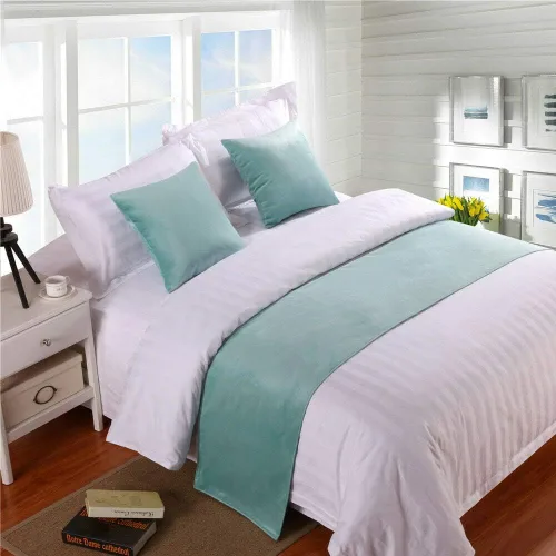 Vista 21 de Pañuelo de terciopelo de lujo, toalla de cola de cama, decoración de ropa de cama para el hogar, hotel, dormitorio