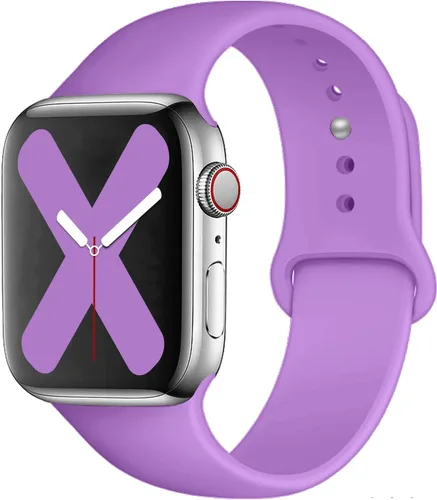 Vista 25 de Saucyi Compatible con Apple Watch Band 1.614 in 1.575 in 1.496 in 1.929 in 1.772 in 1.732 in 1.654 in, correa deportiva de silicona suave con cierre
