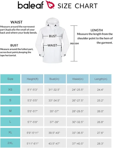Vista 7 de BALEAF Chubasqueros impermeables para mujer, 10000 mmH2O, impermeable ligero, rompevientos con capucha para senderismo al aire libre, viajes