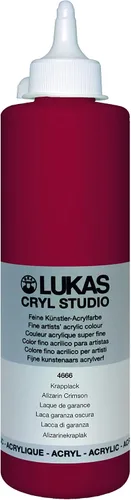 Vista 9 de Lukas CRYL Studio Artist - Pintura acrílica para artistas, Alizarín Carmesí, tubo de 125 ml - Pinturas acrílicas de alto pigmento para pintura