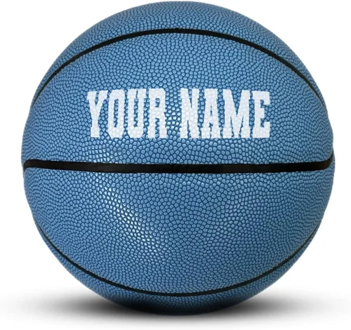Vista 15 de HAMMET Personalized Basketball, Durable Customized Basketball Balón de baloncesto negro.