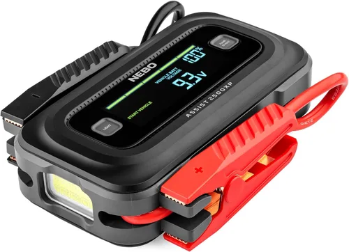 Vista 3 de NEBO Assist 1000XP - Arrancador portátil de batería de coche Caja de arranque de 24.4Wh, reinicia coches y vehículos todo terreno de 12V, 25