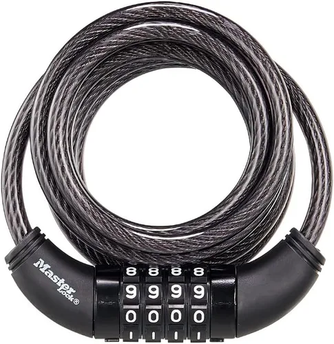 Vista 12 de Master Lock Cable de bloqueo de bicicleta con combinación Negro, 8143D