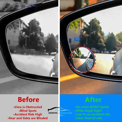Vista 2 de Espejo de coche de punto ciego, 2 unidades, espejos convexos redondos de 2 pulgadas para automóviles, SUV, motocicletas, camiones, remolques, motos
