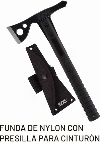 Vista 4 de SOG Specialty Knives & Tools F06TN-CP hacha de acero con hoja de 2 pulgadas y vaina de nailon color negro