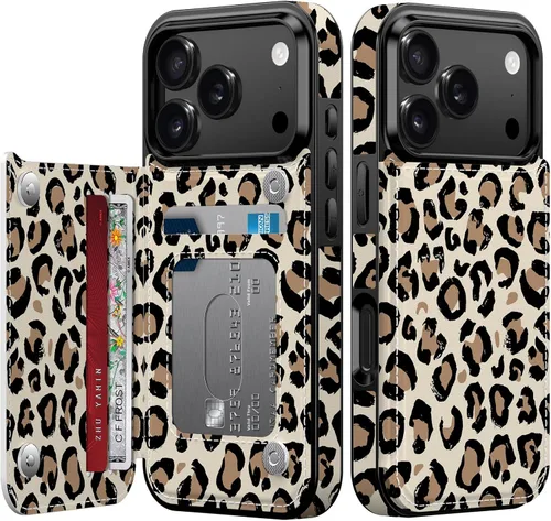 Vista 96 de LETO para iPhone 15 Pro Funda tipo cartera - Tapa tipo folio con patada - Diseños de moda - Tarjetero - Funda protectora para mujeres y niñas - 6.1