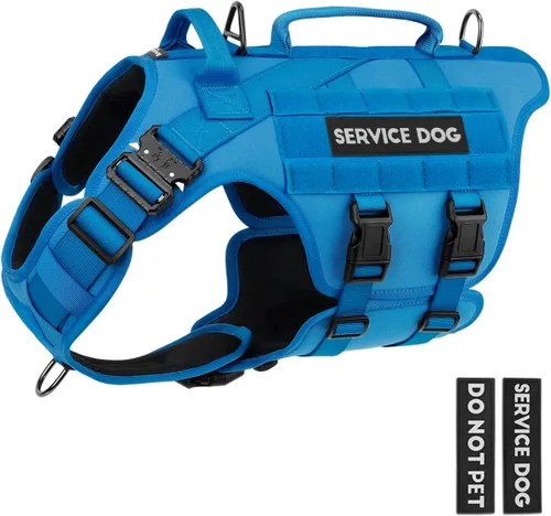 Vista 26 de Arnés táctico para perros - PETNANNY Chaleco para perro de servicio para perros grandes Cobertura corporal completa en arnés para perros de Rosa