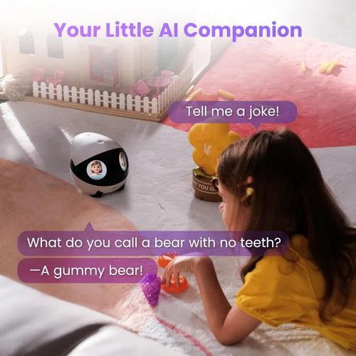 Vista 5 de Enabot EBO Air 2 Plus FamilyBot 3K Robot de Cámara para el Hogar: Cámara para Interior, Robot Acompañante Movilizable, Video de 2 Vías, Modo de Chat