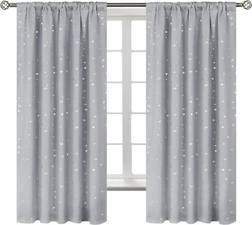 Vista 16 de BGment - Cortinas opacas para niños de 84 pulgadas de largo para dormitorio, cortinas con bolsillo para barra para oscurecer la habitación, cortinas