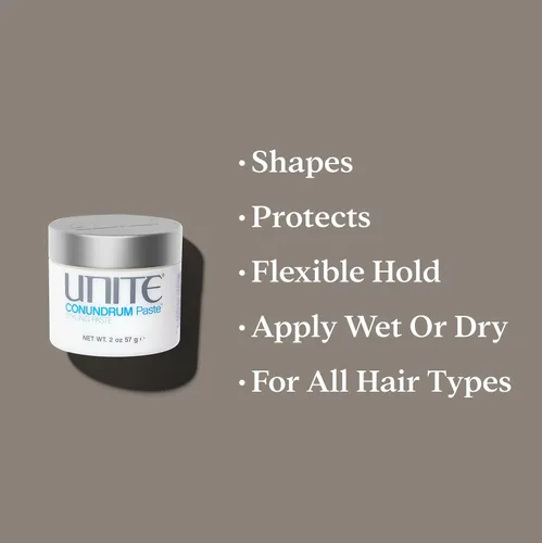 Vista 3 de UNITE Hair CONUNDRUM Pasta - Crema para peinar, 2 onzas