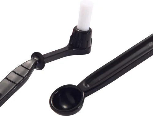 Vista 4 de Kit de cepillos de limpieza para cafetera, 2 cepillos de limpieza de café con cucharas y 2 cabezales de cepillo extraíbles para máquina de café