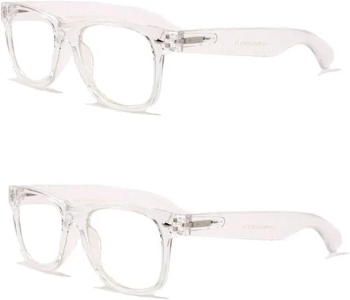 Vista 15 de 2 pares de anteojos de lectura transparentes de color neón de lujo, cómodos y elegantes para lectores simples