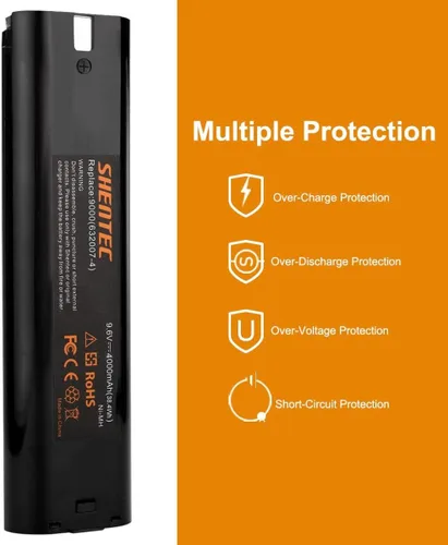Vista 3 de Shentec Paquete de 2 baterías mejoradas de 9.6V 4.0Ah compatibles