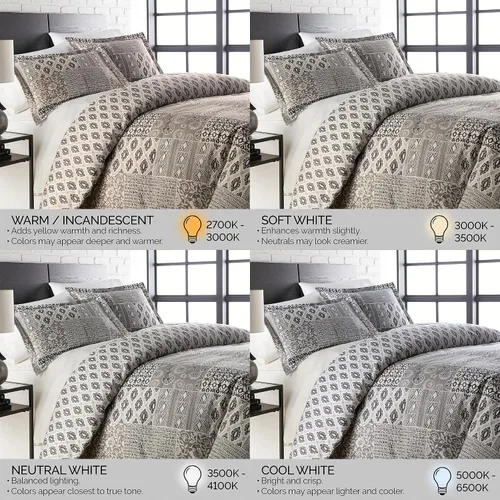 Vista 7 de Juego de edredón tamaño matrimonial/queen con 2 fundas de almohada, retazos 40 - Parche Global Gris