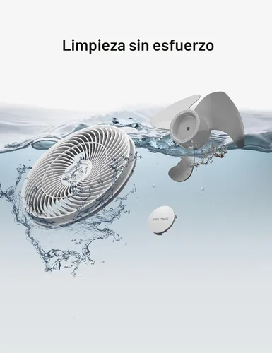 Vista 8 de PELONIS 12 inch Indoor Oscillating Wall Mount Fan with Remote, White Blanco