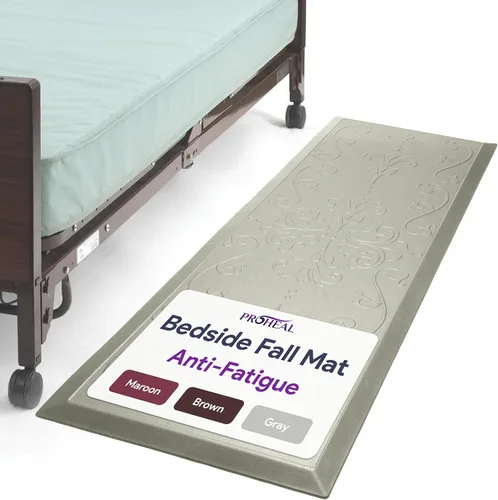 Vista 9 de ProHeal Tapete de otoño para ancianos, tapete antideslizante para personas mayores, prevención de caídas de seguridad en la mesita de noche, Marrón