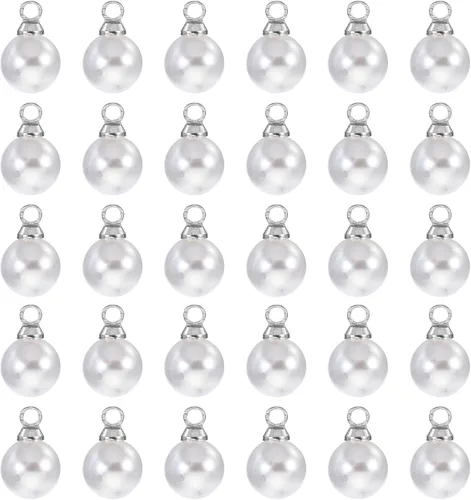Vista 8 de PATIKIL 100 cuentas de perlas de perlas de imitación para hacer joyas, pulseras, aretes, collares, decoraciones